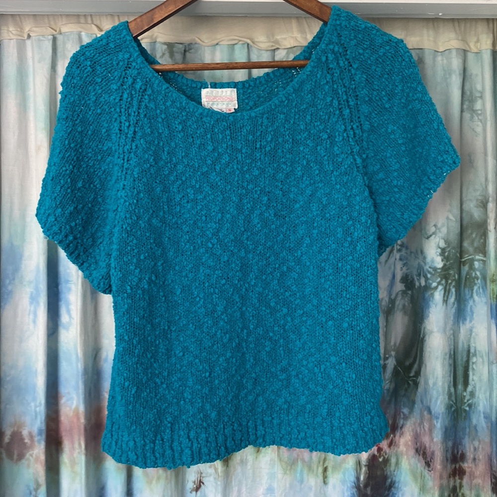 Vintage Liberty House knit/ crochet short sleeve top